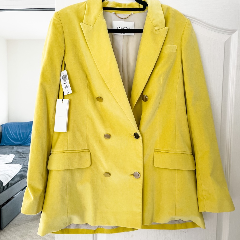 Babaton Velvet Blazer, size 10- NWT 💛